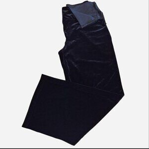 MSK, black velvet wide leg pants, size medium